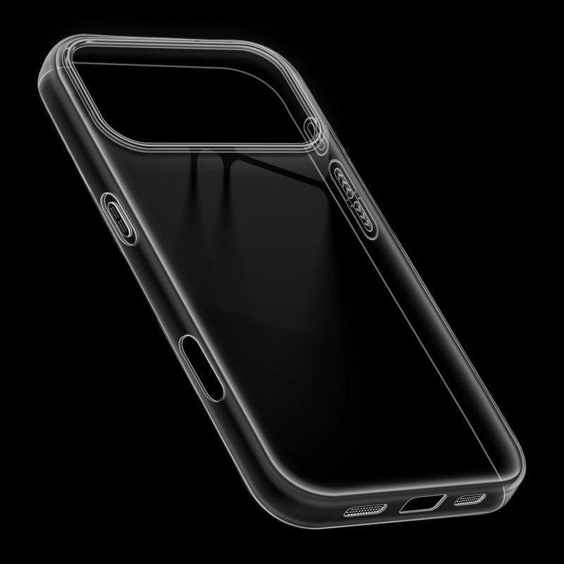 Crystal Clear Anti-Yellow Transparent Back Cover Case With Camera Ring Protection for Apple iphone 17 Pro Max