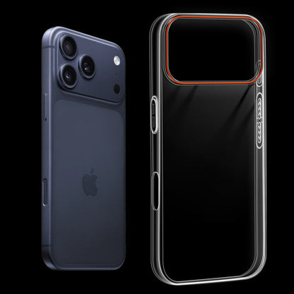 Crystal Clear Anti-Yellow Transparent Back Cover Case With Camera Ring Protection for Apple iphone 17 Pro Max