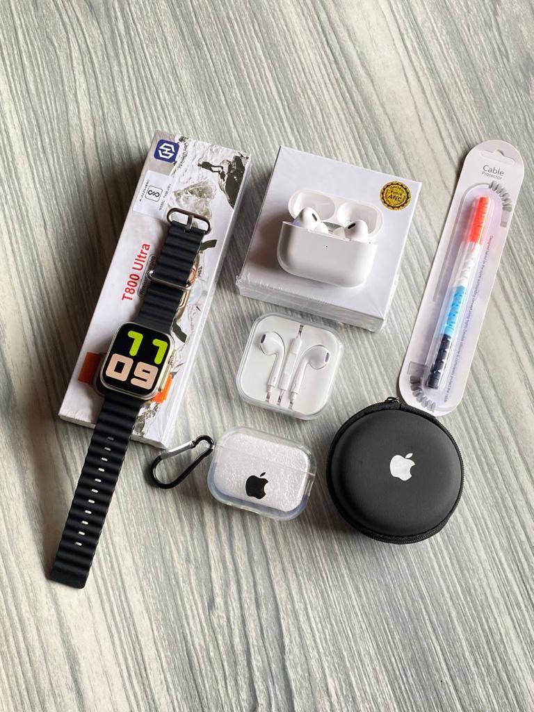 6 in 1 Premium Smart Combo | Ultra Smart Watch + TWS Earbuds + Earbuds + More