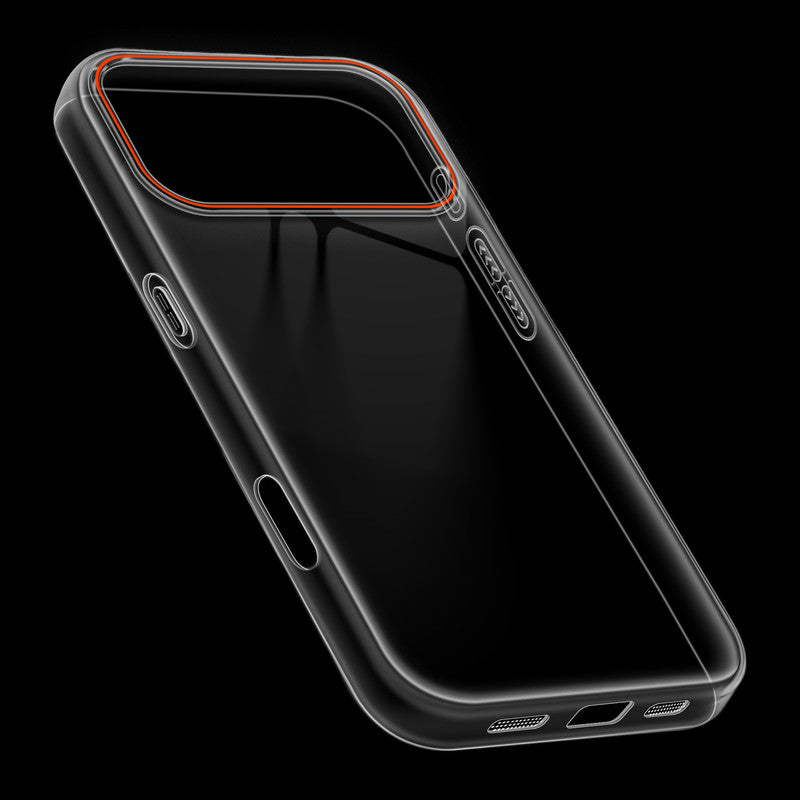 Crystal Clear Anti-Yellow Transparent Back Cover Case With Camera Ring Protection for Apple iphone 17 Pro Max