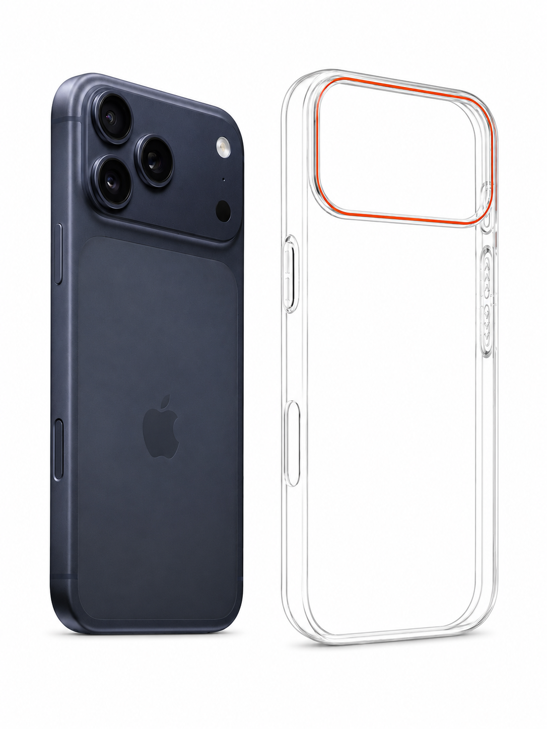 Crystal Clear Anti-Yellow Transparent Back Cover Case With Camera Ring Protection for Apple iphone 17 Pro Max